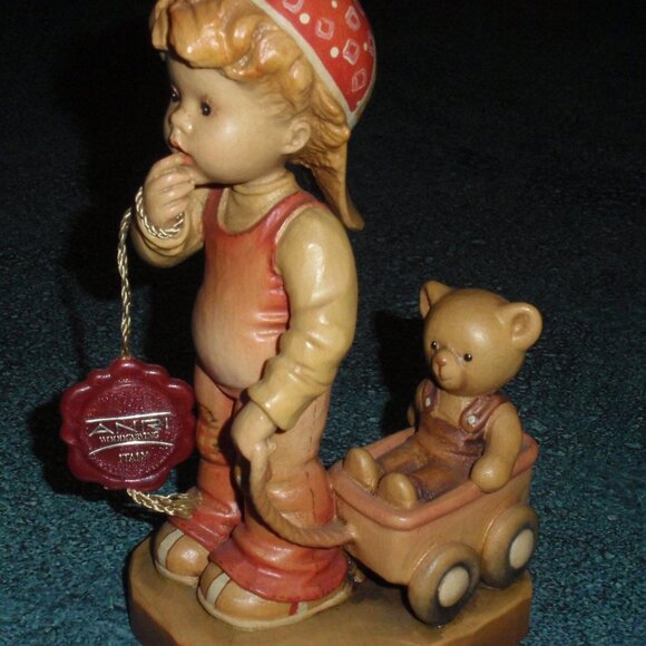ANRI Sarah Kay Wood Carved 6" Figure "Finding Our Way" Great Gift With Box! - Picture 4 of 10